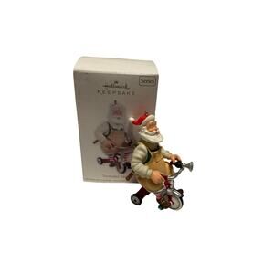 EUC Hallmark 2011 Toymaker Santa Series Tricycle Christmas Ornament